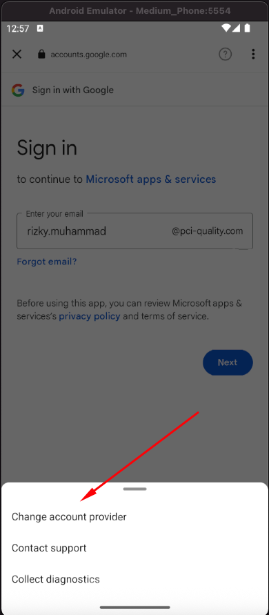 Change account provider